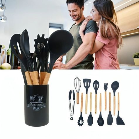 Set 12 Utensilios De Cocina Silicona Blanco-2