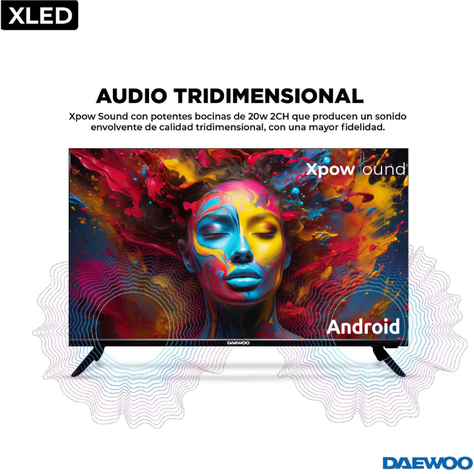 Televisor Smart TV DAEWOO 43 Led Android 12 Linea Xled 2024-4