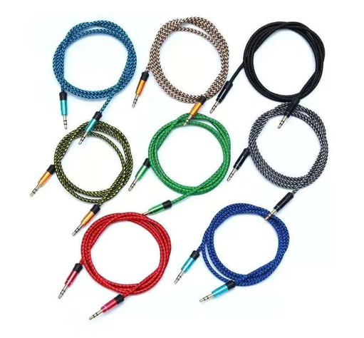 X10 Cable Auxiliar Audio Plug 3.5 Mm 1 Metros Premium Nylon-3