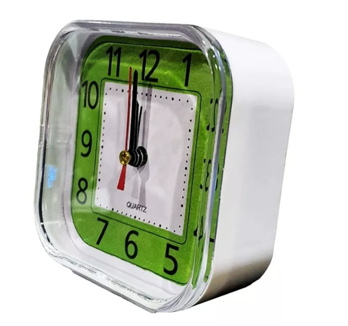 Reloj Despertador Cuadrado Dormitorio Casa Colores Alarma-0