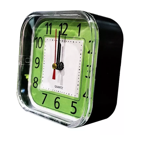 Reloj Despertador Cuadrado Dormitorio Casa Colores Alarma-2