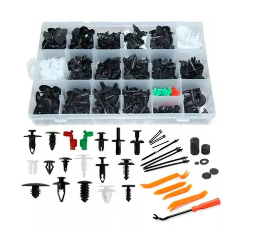 Kit 460 Clips Fijacion Broche Retencion Plastico Tapabarro-0