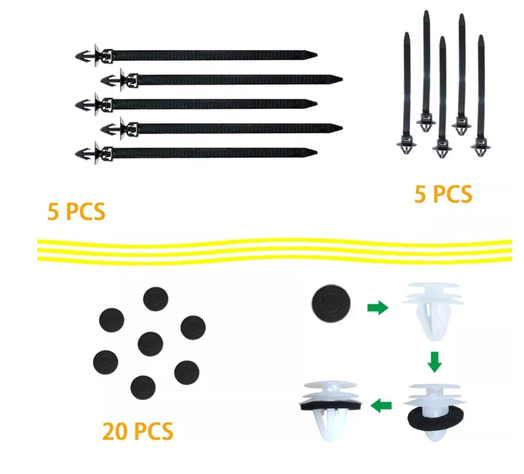 Kit 460 Clips Fijacion Broche Retencion Plastico Tapabarro-4