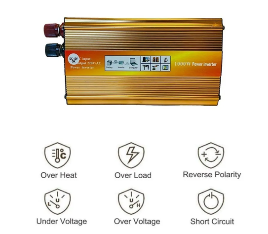 Conversor Inversor De Energia Auto 12v A 220v 1000w-1