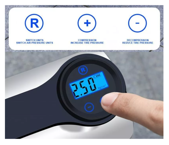 Compresor De Aire Digital 150 Psi Para Auto 12v Linterna Led-7
