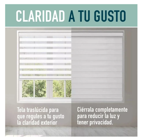 Cortina Roller Duo Zebra Día Y Noche Color Variado 100x240cm-5