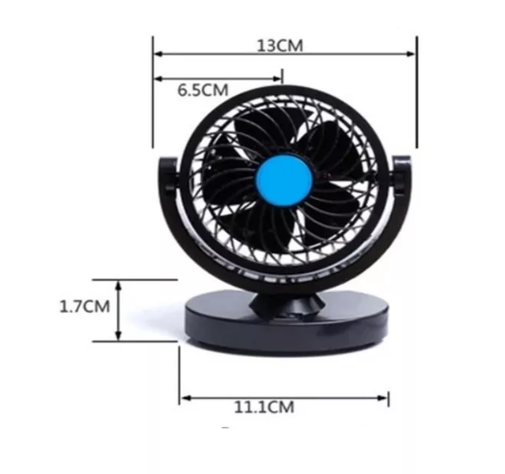 Ventilador Automóvil 12v Accesorio Vehículo 360° 13cm Camión-1