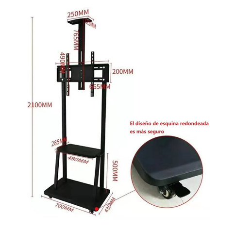 Soporte Stand De Tv Móvil 32 - 70 Pulgadas Carro Movil Rueda-3