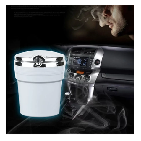 Cenicero Universal Para Autos Camionetas Monedero Luz Led-5