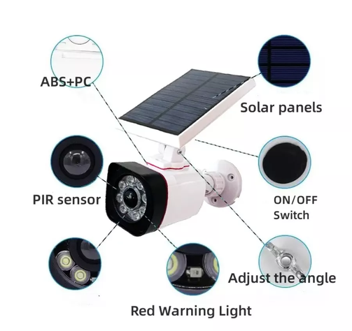 Camara Falsa Para Exteriores Luz Solar Movimiento Thb-2