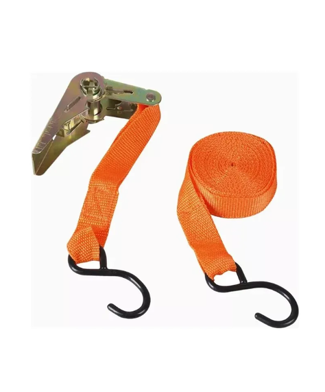 Pack 2 Eslinga Rhino Usa Rno Camsoft Red Cinta Amarre Con Ratchet 1 Pulgada X 15ft Color Naranja-2