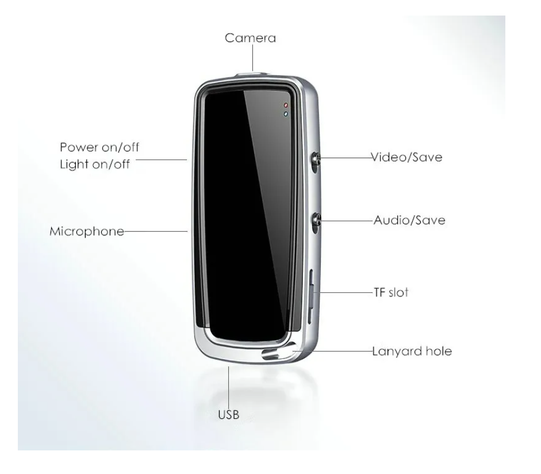 Grabador De Voz Digital Camara Portátil Mp3 Llavero Lcd-7