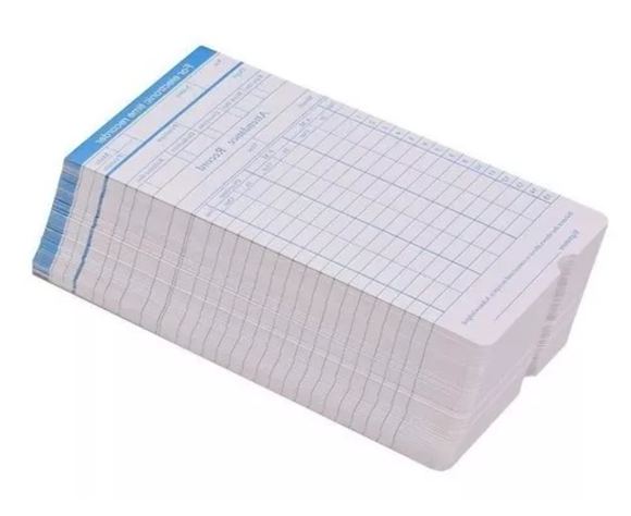 Tarjetas Reloj Control Asistencia 100-0