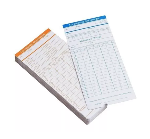 Tarjetas Reloj Control Asistencia 100-2