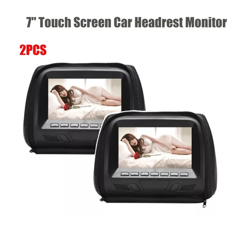 Par Monitor Coche Universal 7in Auto Reposacabezas Mp5 Video-4