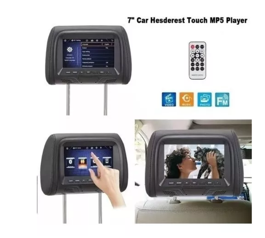 Par Monitor Coche Universal 7in Auto Reposacabezas Mp5 Video-5