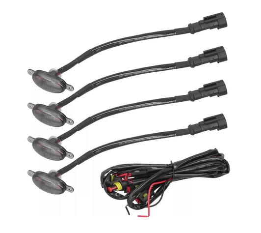 Luz Led Diurna Ambar De Rejilla Frontal Parrilla 4 Luces-0