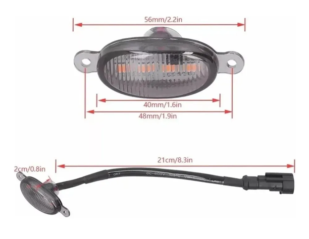 Luz Led Diurna Ambar De Rejilla Frontal Parrilla 4 Luces-3