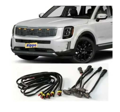 Luz Led Diurna Ambar De Rejilla Frontal Parrilla 4 Luces-5