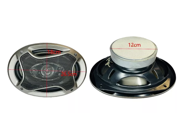 Kit 2 Parlantes Auto 6x9 Ovalados 800w Coaxial 5 Vías Hifi-1