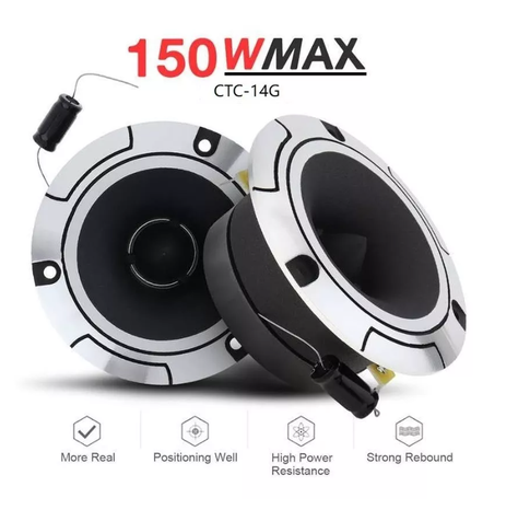 Kit Par Tweeter Optimizador Sonido 150wmax 10cm Aluminio-2