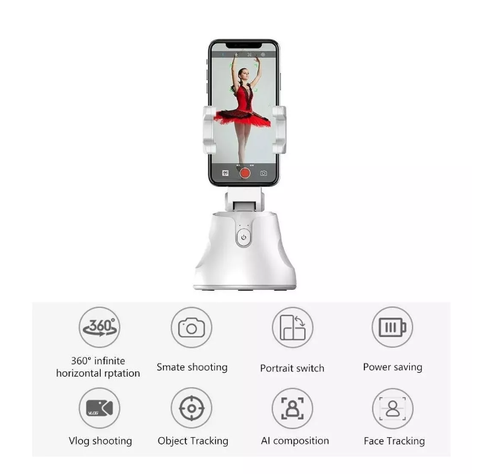 Gimbal Selfie Stick Seguimiento Cara 360° Tiktok Fotografía-2