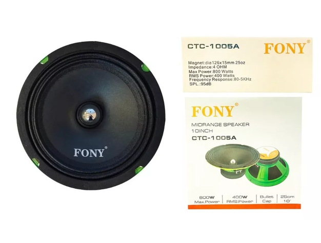 Parlantes Medios Para Auto 800w 25cm Redondo-2