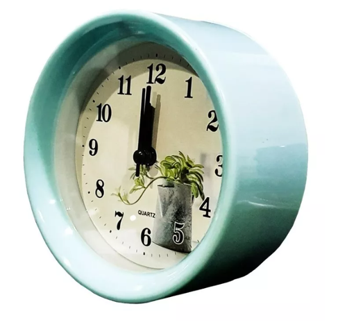 Reloj Despertador Redondo Dormitorio Casa Colores Alarma-0