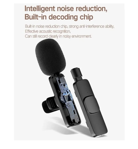 Micrófono Lavalier Solapa Inalámbrico Para iPhone iPad...-2