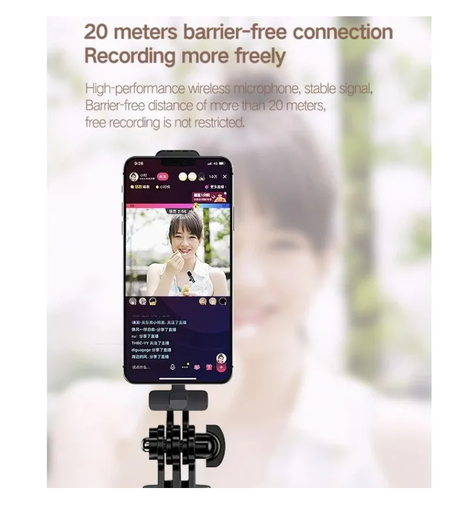 Micrófono Lavalier Solapa Inalámbrico Para iPhone iPad...-3