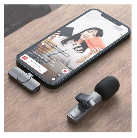Micrófono Lavalier Solapa Inalámbrico Para iPhone iPad...-6