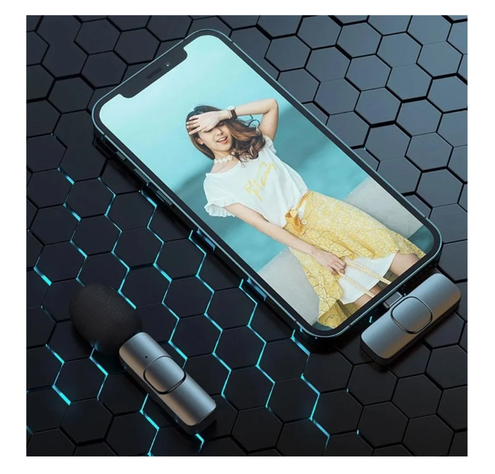 Micrófono Lavalier Solapa Inalámbrico Para iPhone iPad...-7