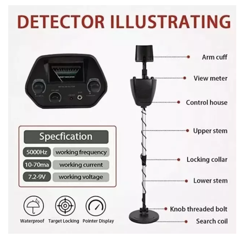 Detector De Metal Subterráneo Sensitivo Con Pantalla Lcd-2