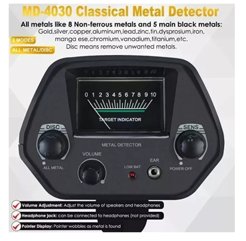 Detector De Metal Subterráneo Sensitivo Con Pantalla Lcd-5