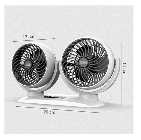 Ventilador Automovil Doble Turbo 12v 3 Velocidad 6 Pulgadas-3