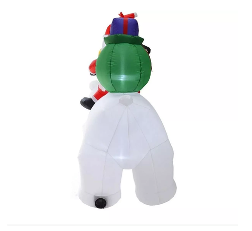 Inflable Navidad Oso Polar Led Pascuero Movimiento Adorno-1