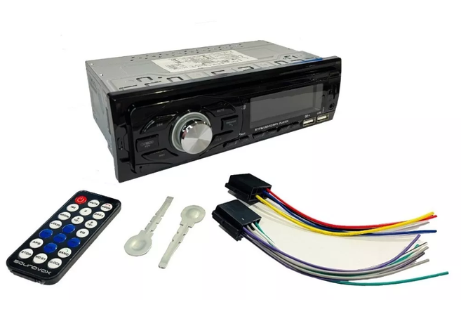 Radio Auto 1 Din Bluetooth Usb Mp3 Microsd Aux Fm 60watts X4-0