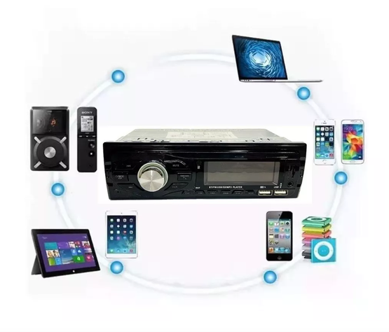 Radio Auto 1 Din Bluetooth Usb Mp3 Microsd Aux Fm 60watts X4-2
