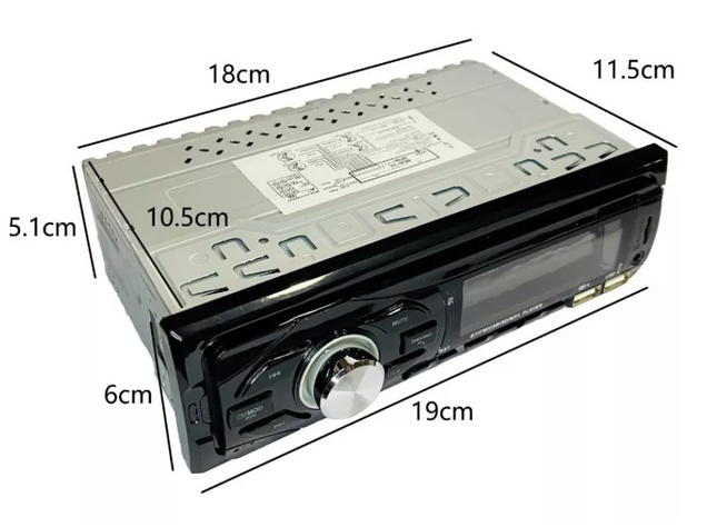 Radio Auto 1 Din Bluetooth Usb Mp3 Microsd Aux Fm 60watts X4-4
