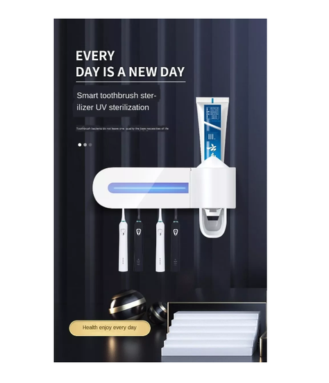 Dispensador Automático Pasta Dientes Desinfectante Uv Light-2