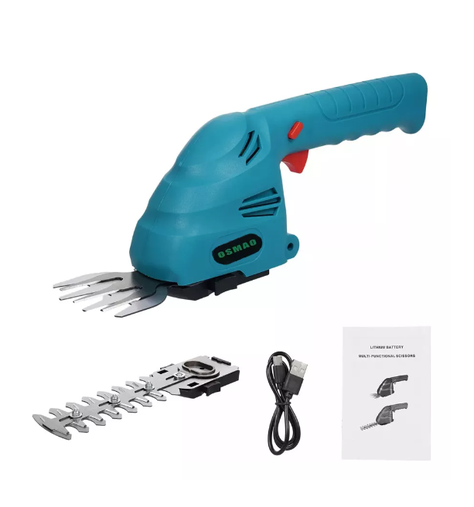 Corta Setos Podador Césped Arbustos Inalámbrico 2en1 Color Azul Petróleo-0