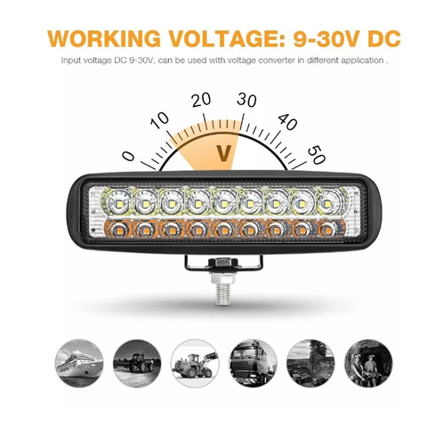 Barra Luces Foco Neblinero Led 20w Auto Moto Caminoneta-4