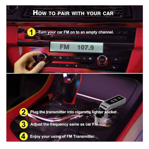 Transmisor Receptor Bluetooth Musica Manos Libre Radio Fm-6