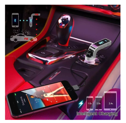 Transmisor Receptor Bluetooth Musica Manos Libre Radio Fm-7