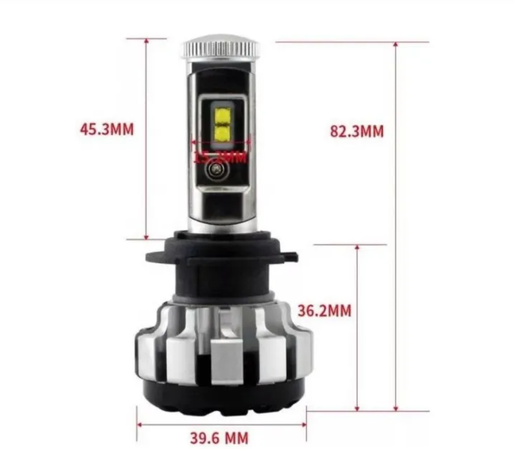 Par Kit Ampolletas Turbo Led H11/h8 T1s Chip Canbus-1