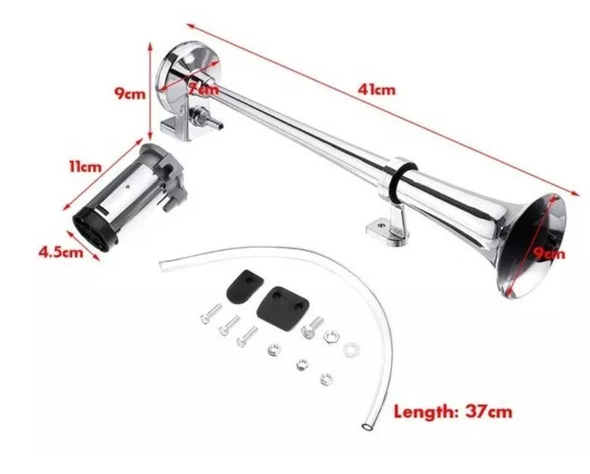 Bocina 12v Eléctrica Trompeta Aire Comprimido Universal Auto-5
