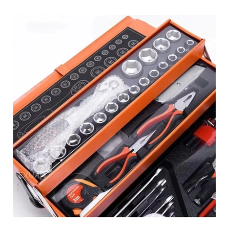 Caja De Herramientas Set 85 Pieza Plegable 5 Niveles Metal-2