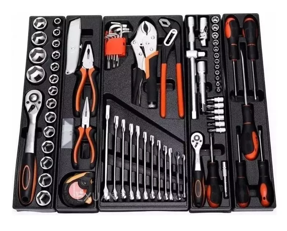 Caja De Herramientas Set 85 Pieza Plegable 5 Niveles Metal-3