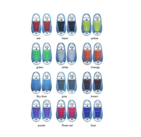 Kit 16 Unidades Cordones Banda Elásticos Para Zapatillas-2