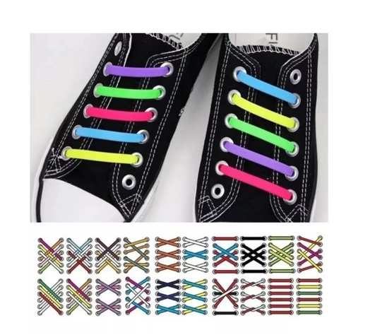 Kit 16 Unidades Cordones Banda Elásticos Para Zapatillas-7